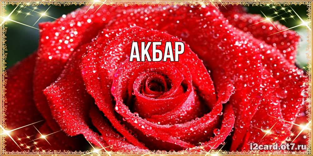 Открытка  с именем. Акбар, Главная  