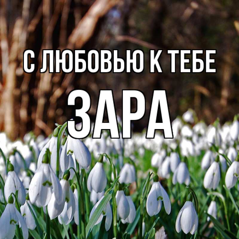 Открытка с именем, Зара, С любовью к тебе