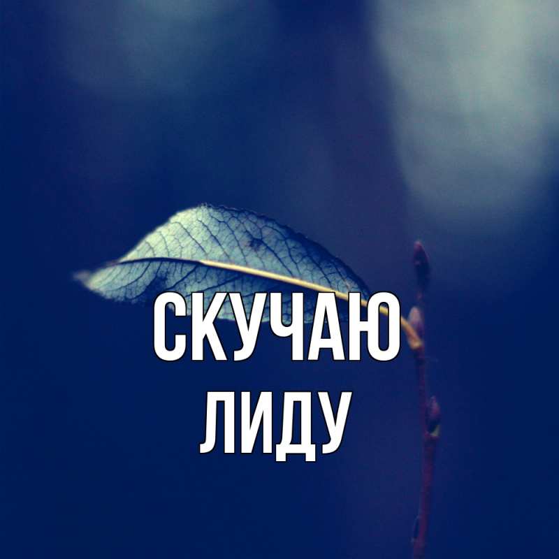 Открытка с именем, Лиду, Скучаю