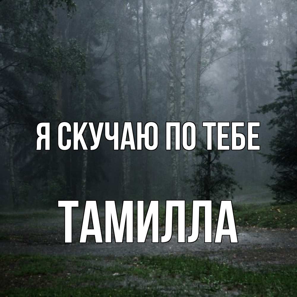 Открытка  с именем. Тамилла, Я скучаю по тебе  