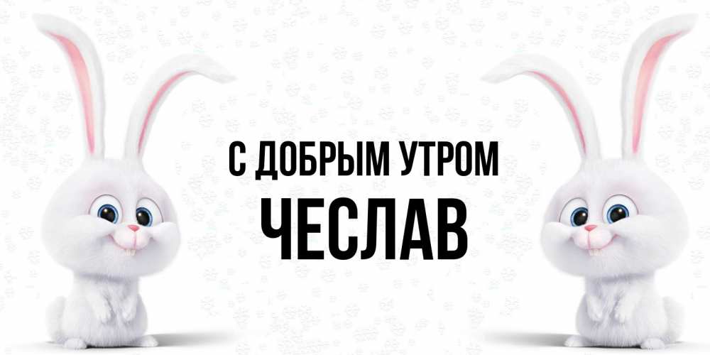 Открытка  с именем. Чеслав, С добрым утром  
