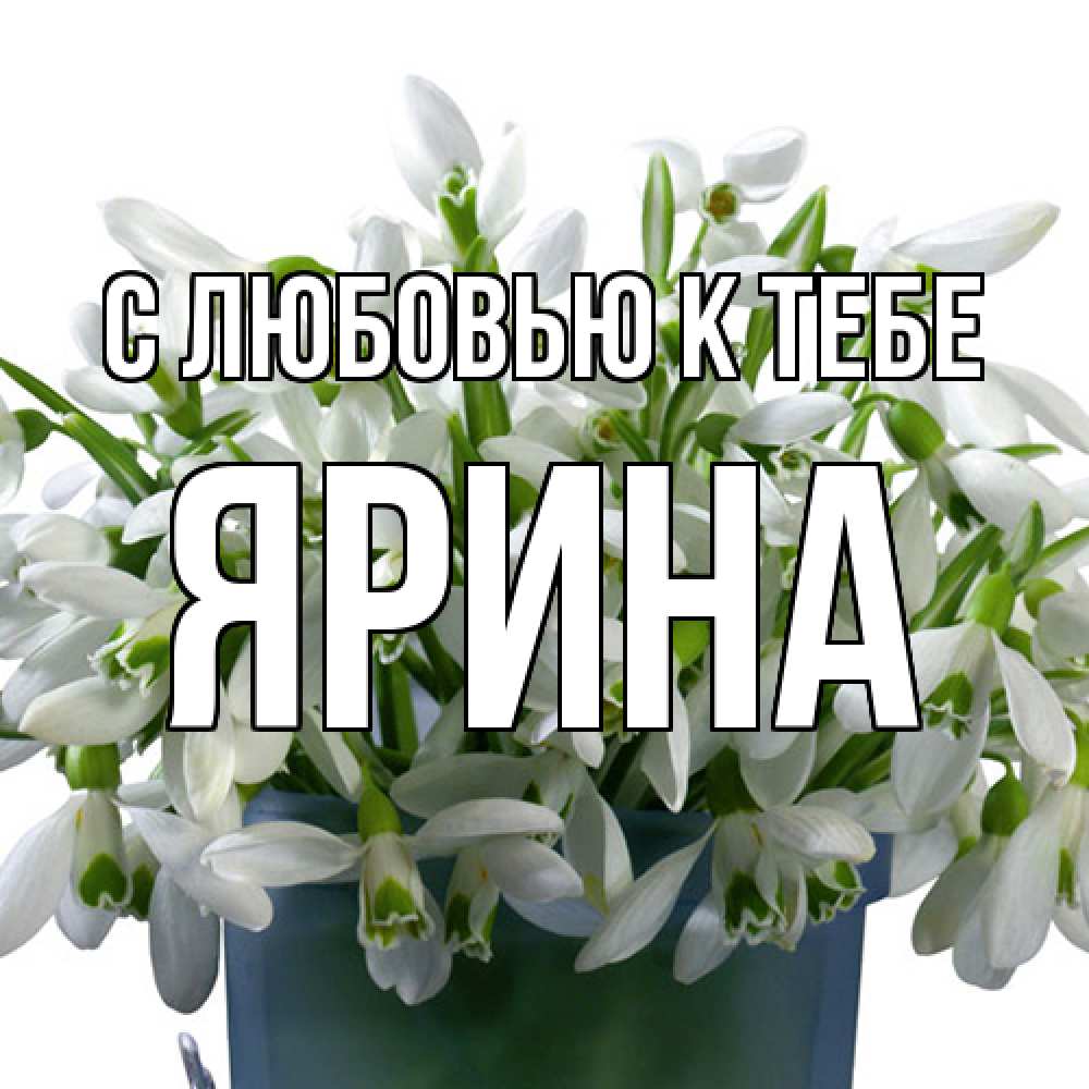 Открытка  с именем. Ярина, С любовью к тебе  