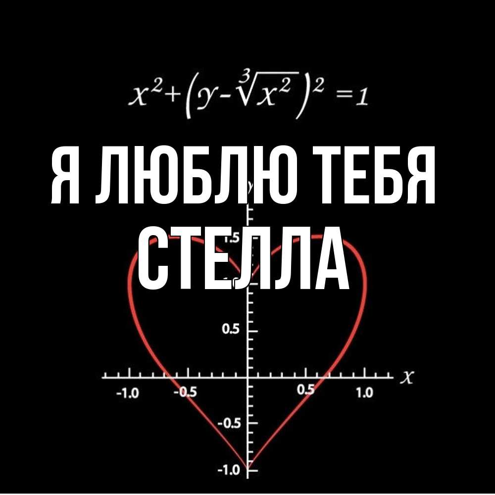 Открытка  с именем. Стелла, Я люблю тебя  