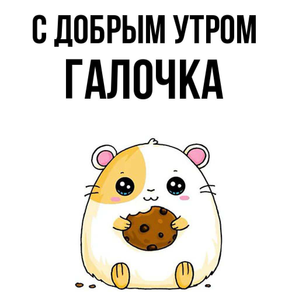 Открытка  с именем. Галочка, С добрым утром  