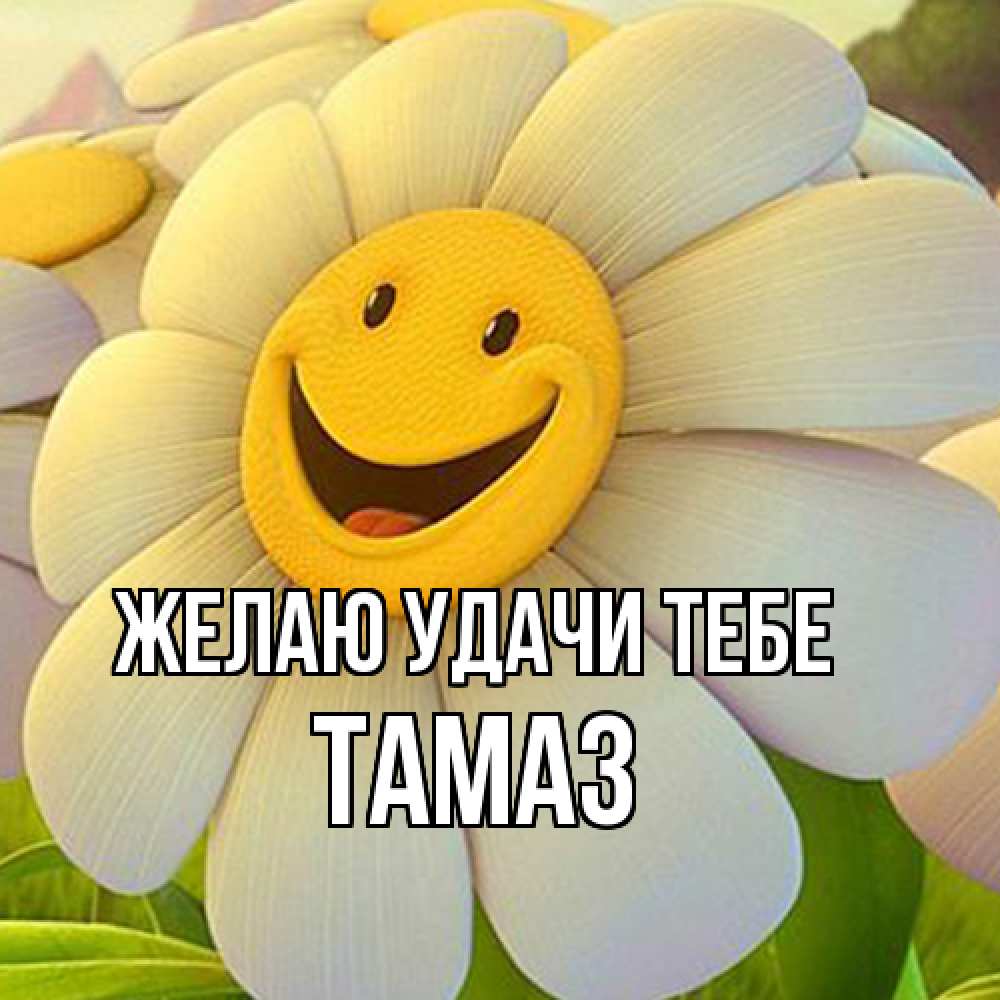 Открытка  с именем. Тамаз, Желаю удачи тебе  