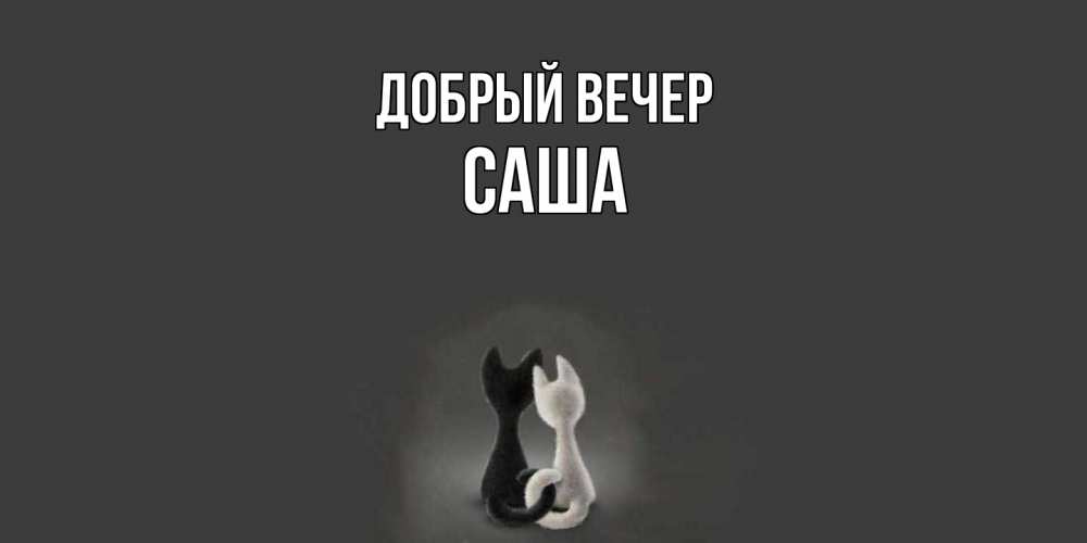 Открытка  с именем. Саша, Добрый вечер  