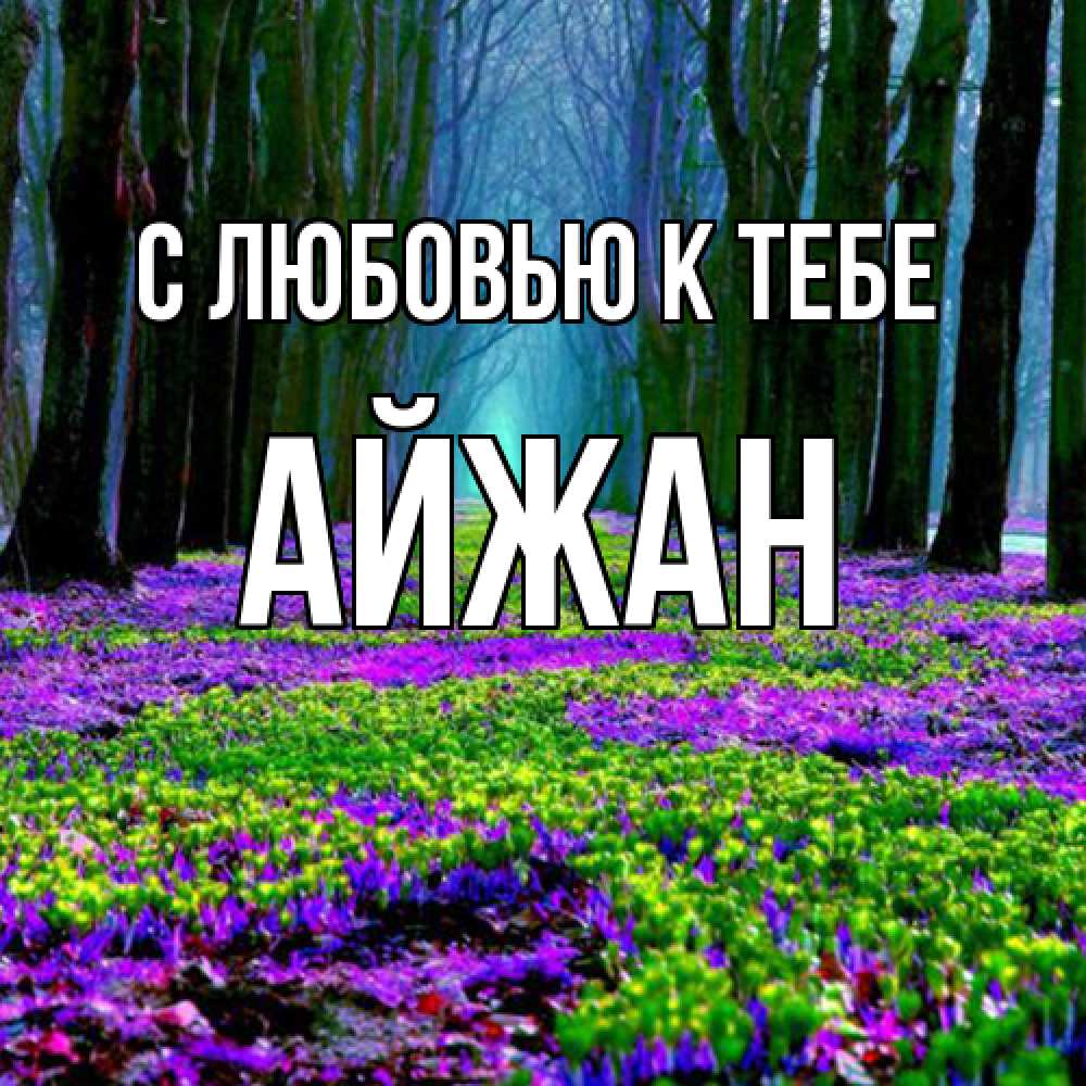 Открытка  с именем. Айжан, С любовью к тебе  