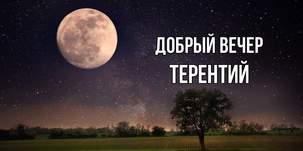 Открытка  с именем. Терентий, Добрый вечер  