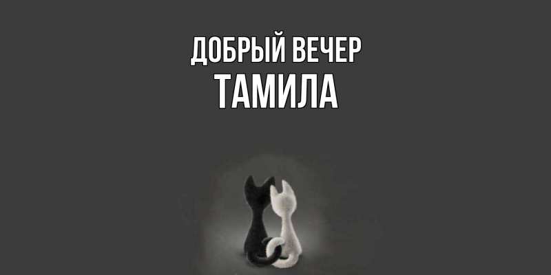 Картинка Добрый вечер, Тамила