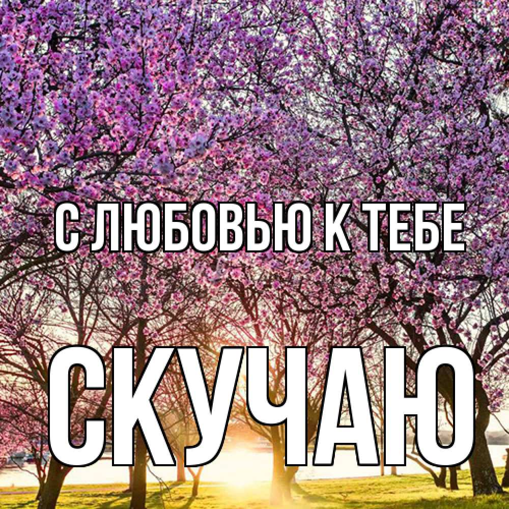 Открытка  с именем. Скучаю, С любовью к тебе  