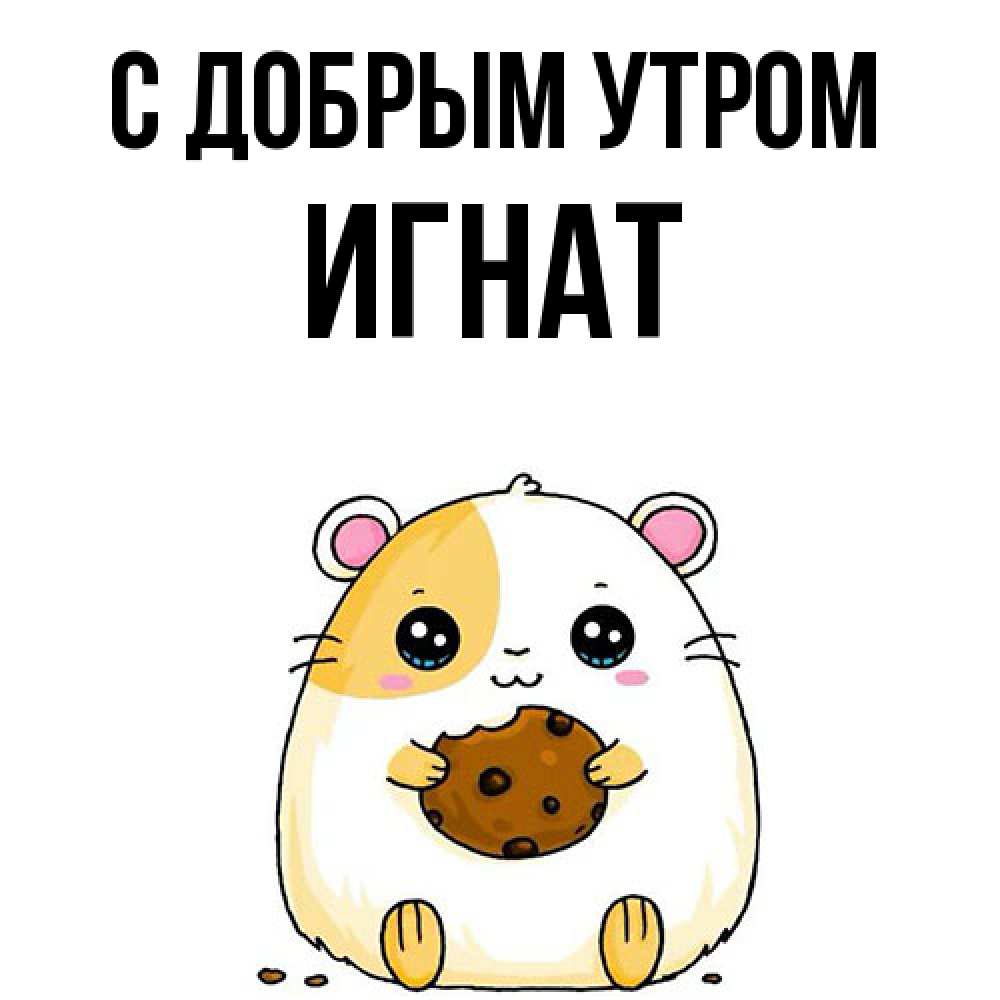 Открытка  с именем. Игнат, С добрым утром  