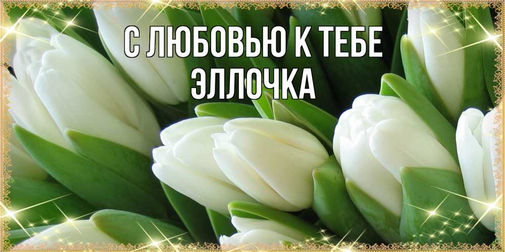 Открытка  с именем. Эллочка, С любовью к тебе  
