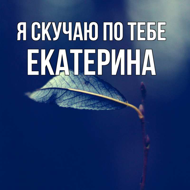 Картинка Я скучаю по тебе, Екатерина