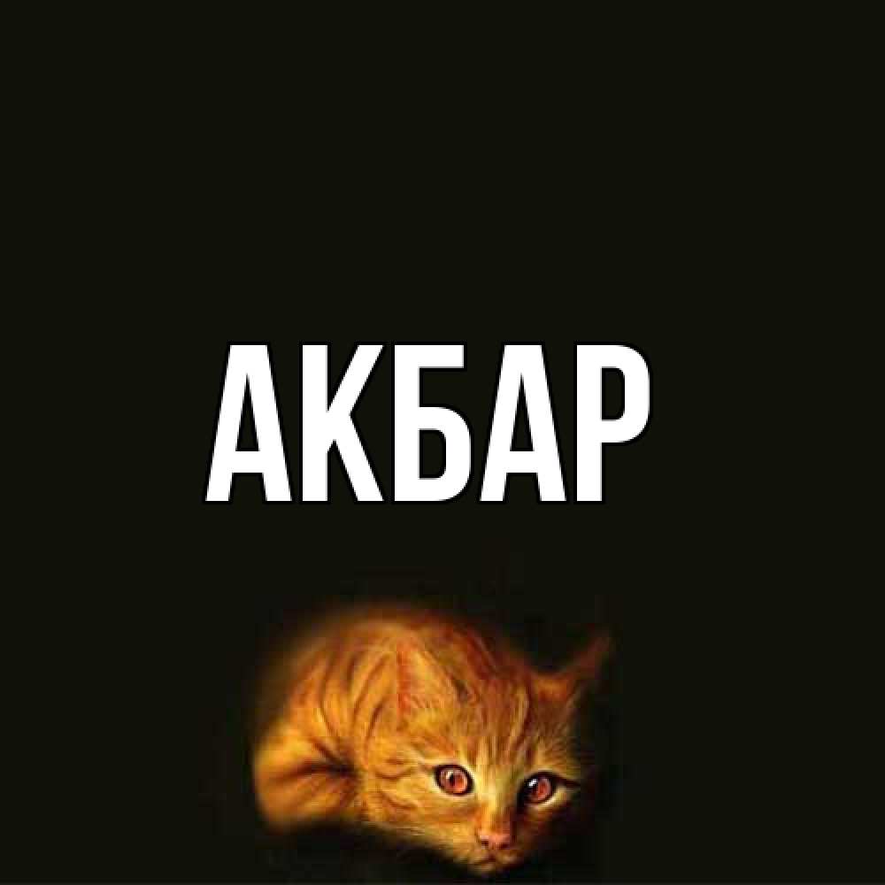 Открытка  с именем. Акбар, Главная  