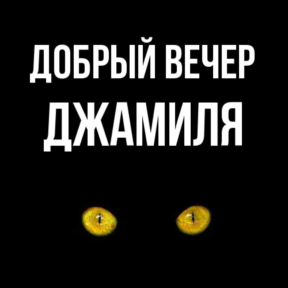 Открытка  с именем. Джамиля, Добрый вечер  