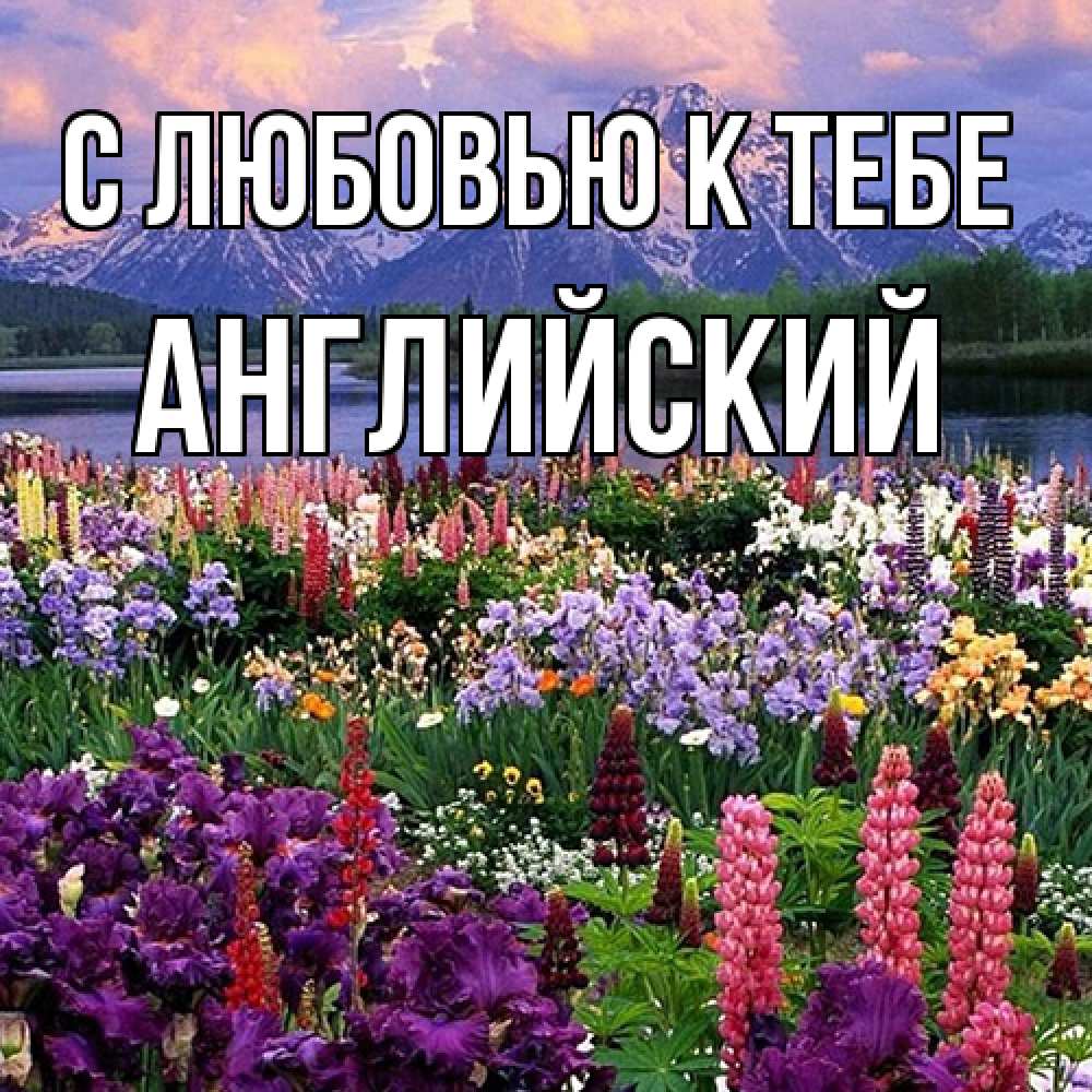 Открытка  с именем. Английский, С любовью к тебе  