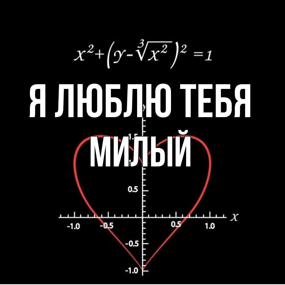 Открытка  с именем. Милый, Я люблю тебя  