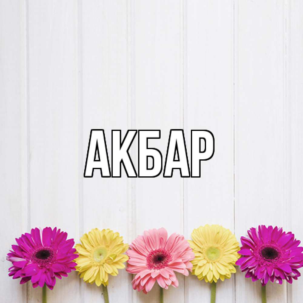 Открытка  с именем. Акбар, Главная  