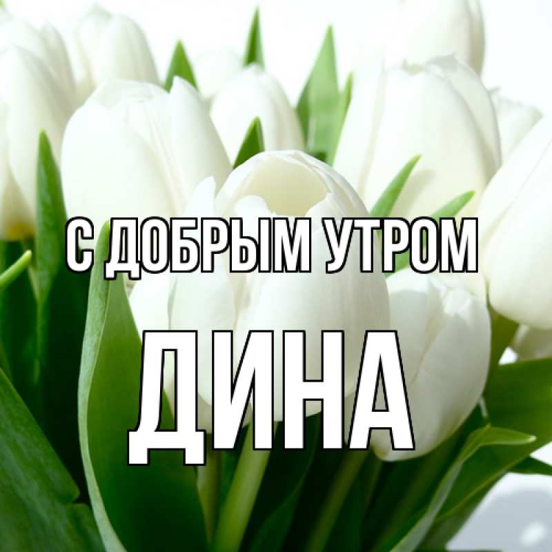 Открытка с именем, Дина, С добрым утром