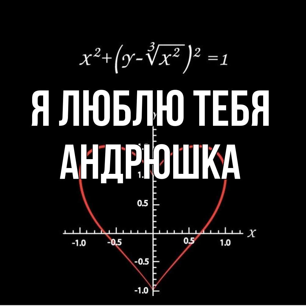 Открытка  с именем. Андрюшка, Я люблю тебя  