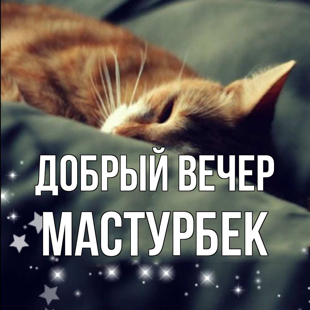 Открытка  с именем. Мастурбек, Добрый вечер  