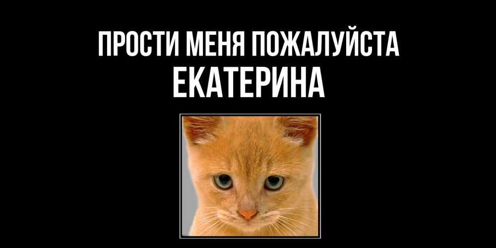 Открытка  с именем. Екатерина, Прости меня пожалуйста  