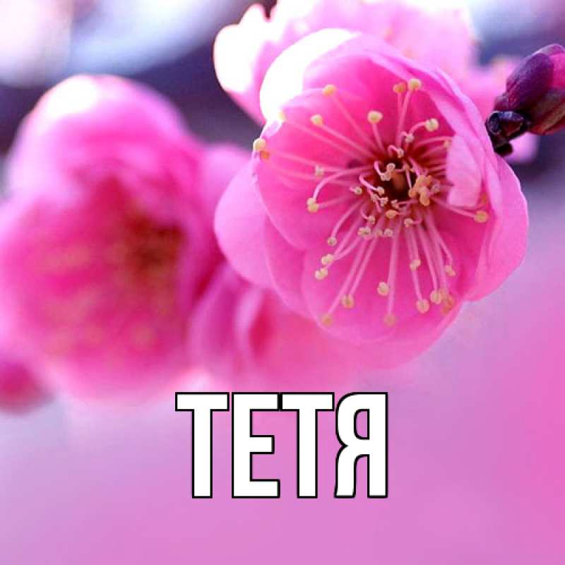 Открытка с именем, Тетя, 