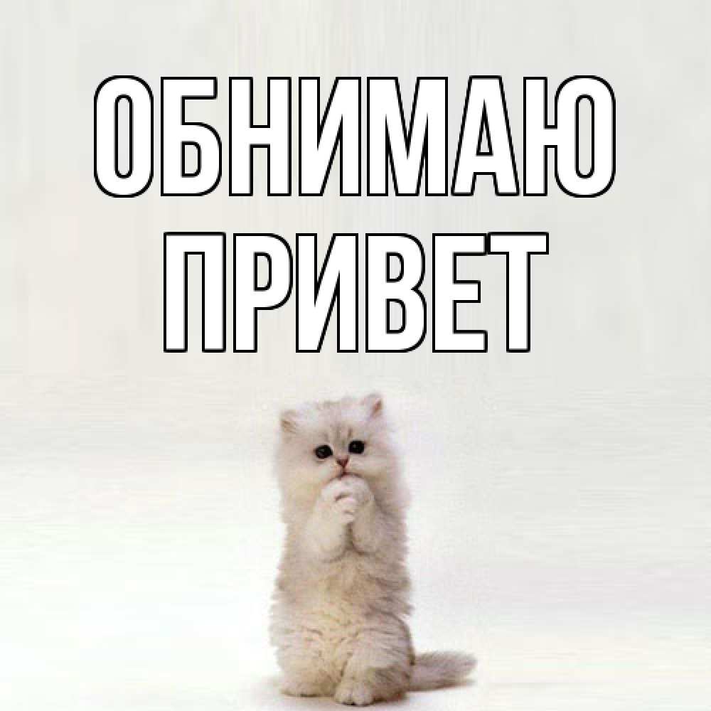 Открытка  с именем. Привет, Обнимаю  