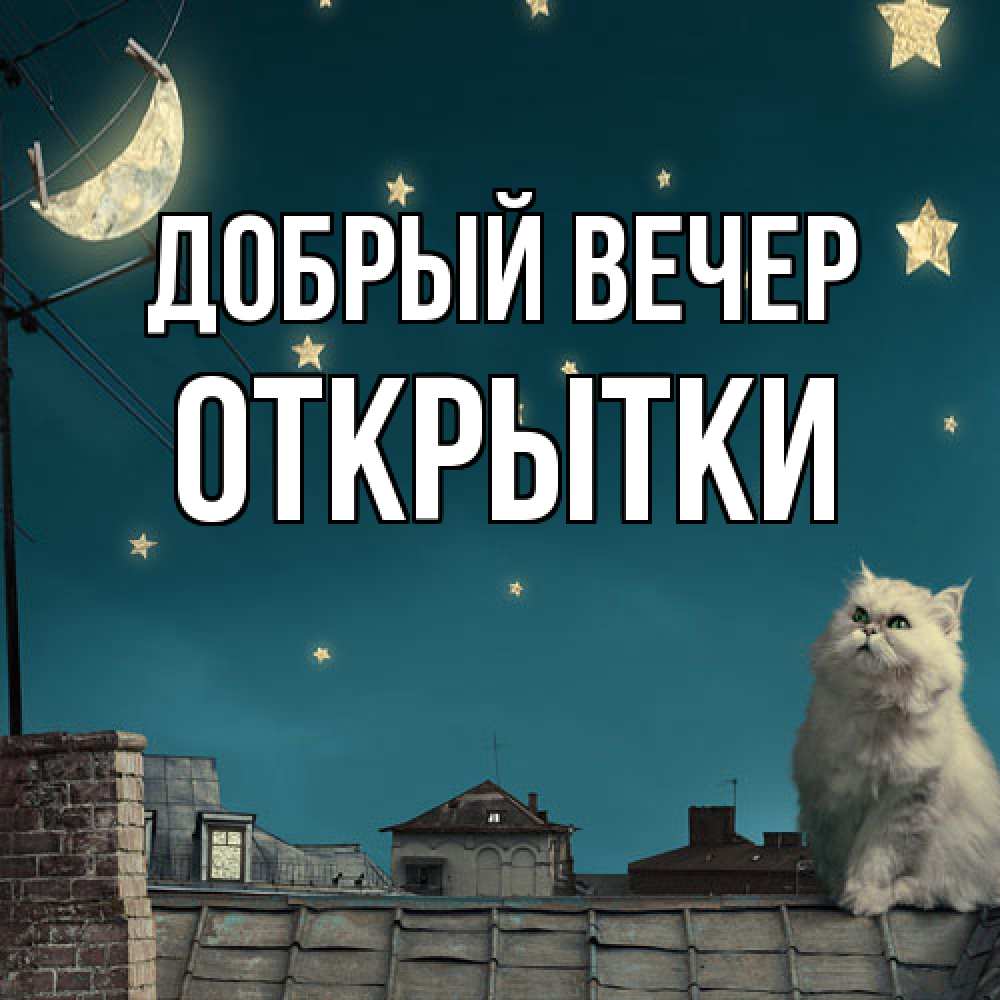 Открытка  с именем. открытки, Добрый вечер  