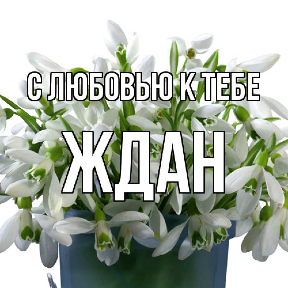 Открытка  с именем. Ждан, С любовью к тебе  