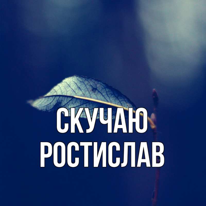Картинка Скучаю, Ростислав
