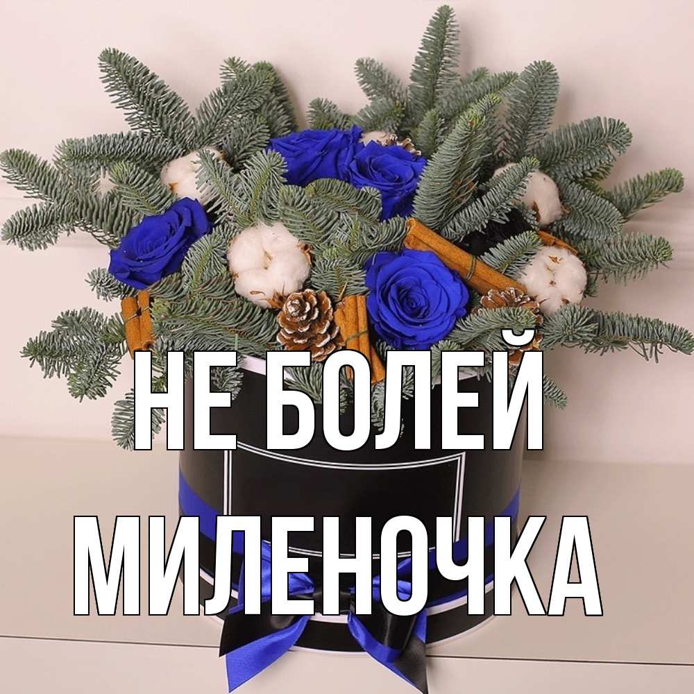 Открытка  с именем. Миленочка, Не болей  