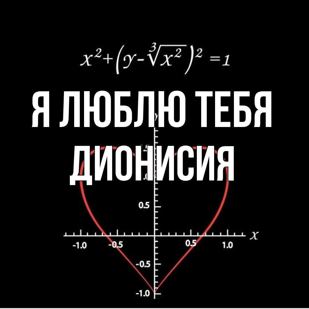 Открытка  с именем. Дионисия, Я люблю тебя  