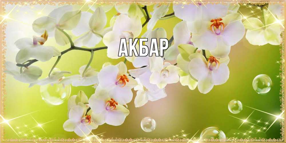 Открытка  с именем. Акбар, Главная  