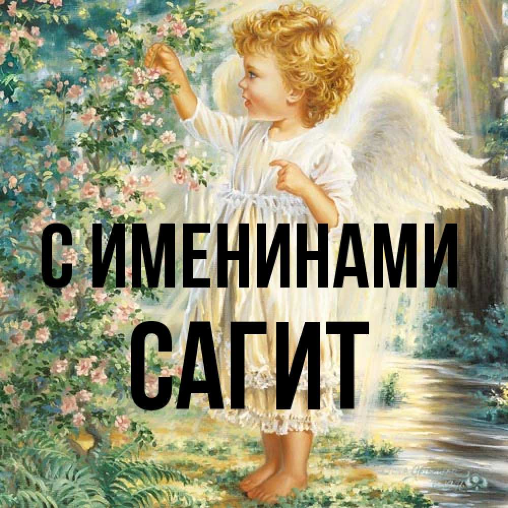 Открытка  с именем. Сагит, С именинами  