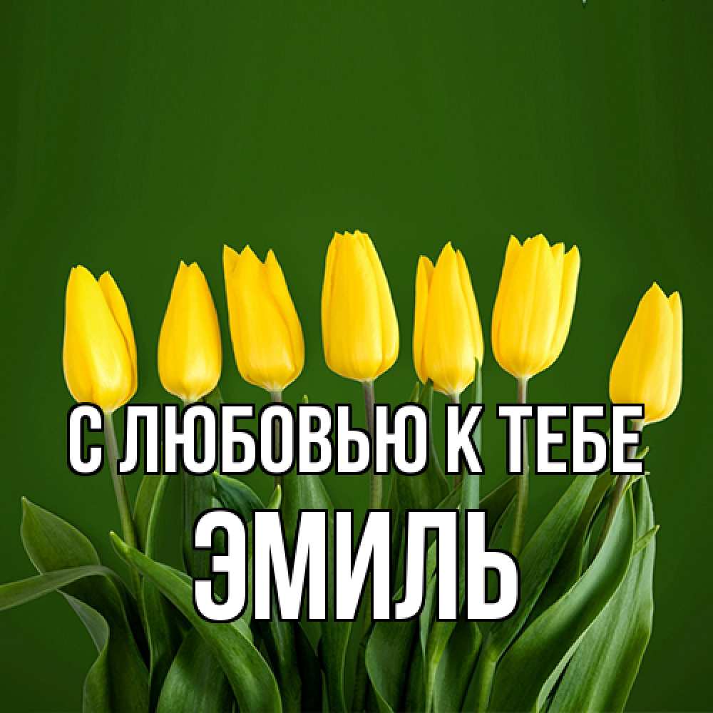 Открытка  с именем. Эмиль, С любовью к тебе  