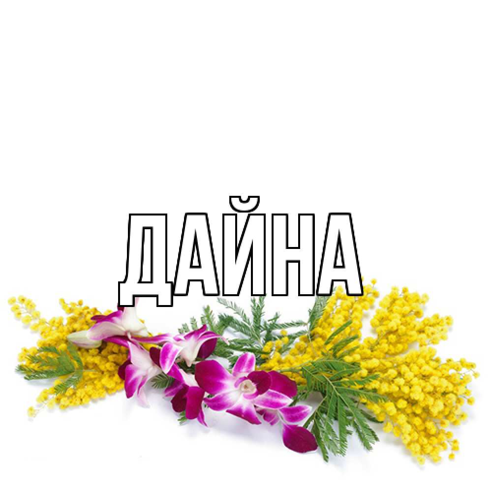 Открытка  с именем. Дайна, Главная  