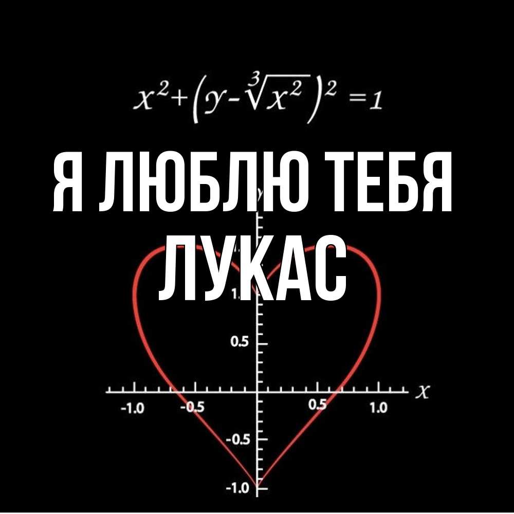 Открытка  с именем. Лукас, Я люблю тебя  