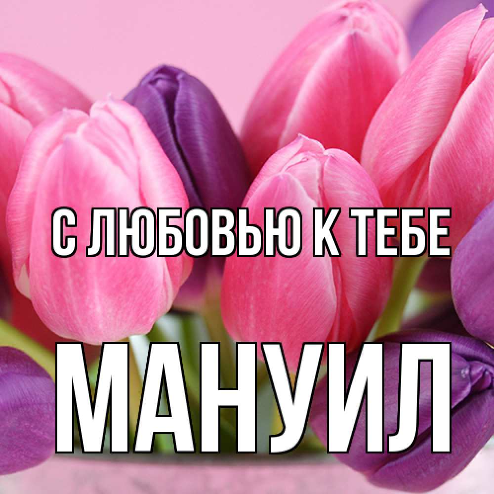 Открытка  с именем. Мануил, С любовью к тебе  