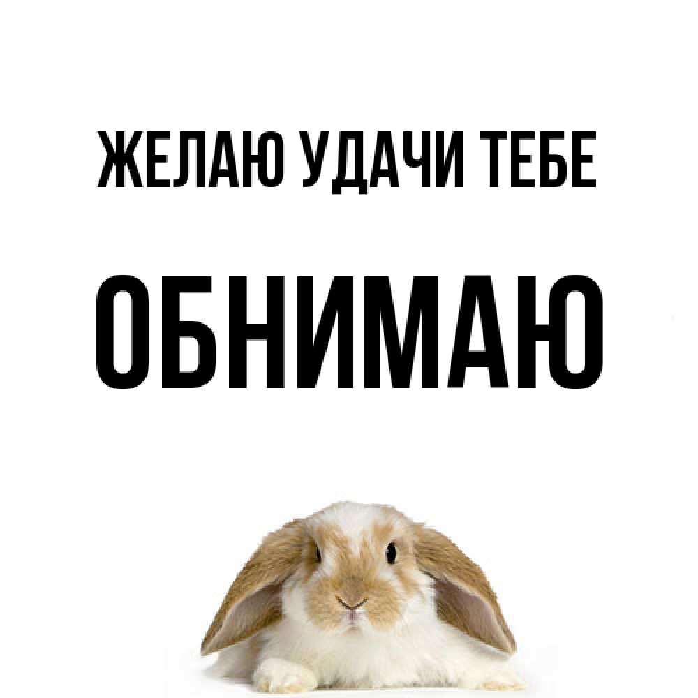 Открытка  с именем. Обнимаю, Желаю удачи тебе  