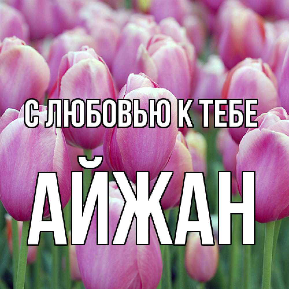 Открытка  с именем. Айжан, С любовью к тебе  