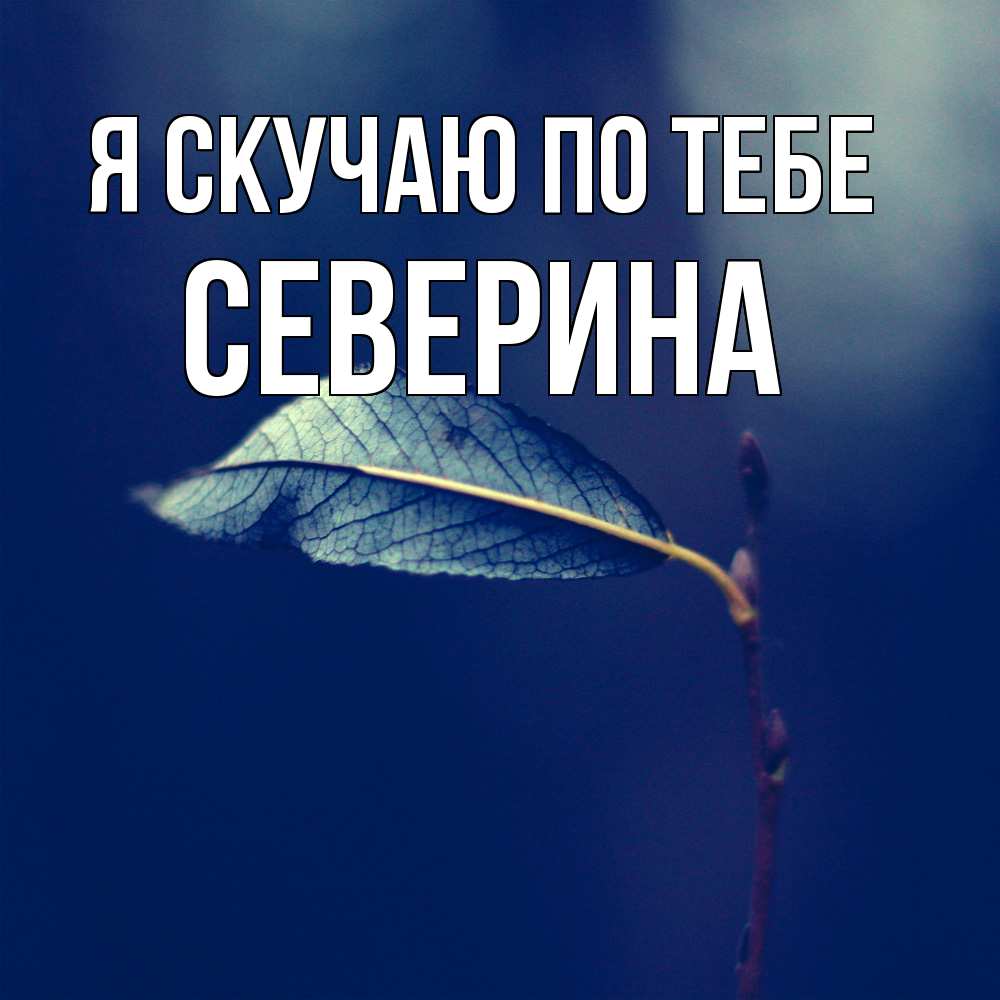Открытка  с именем. Северина, Я скучаю по тебе  