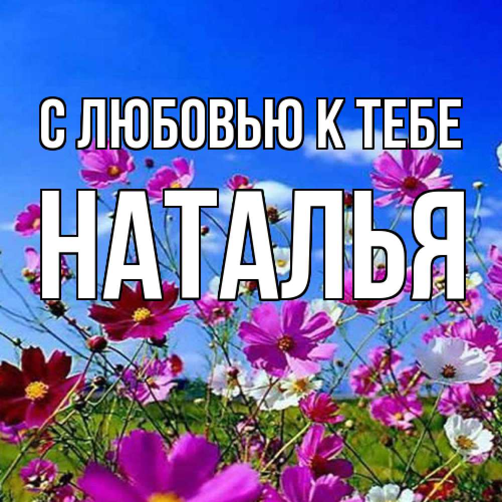 Открытка  с именем. Наталья, С любовью к тебе  