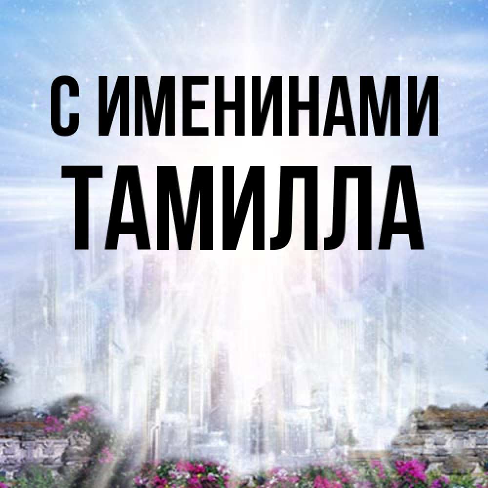 Открытка  с именем. Тамилла, С именинами  