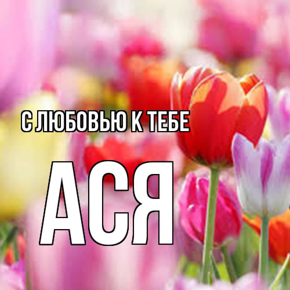 Открытка  с именем. Ася, С любовью к тебе  