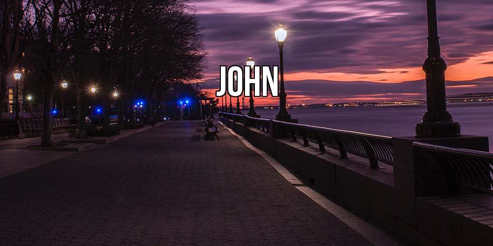 Открытка  с именем. John, Главная  