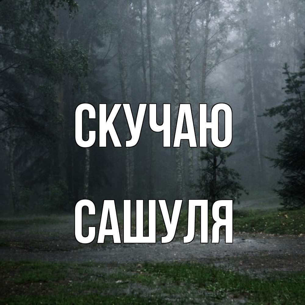 Открытка  с именем. Сашуля, Скучаю  
