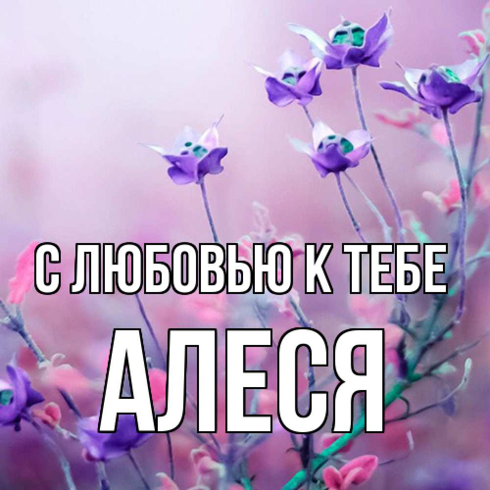 Открытка  с именем. Алеся, С любовью к тебе  