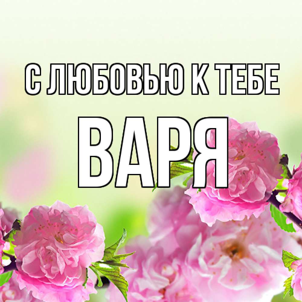 Открытка  с именем. варя, С любовью к тебе  