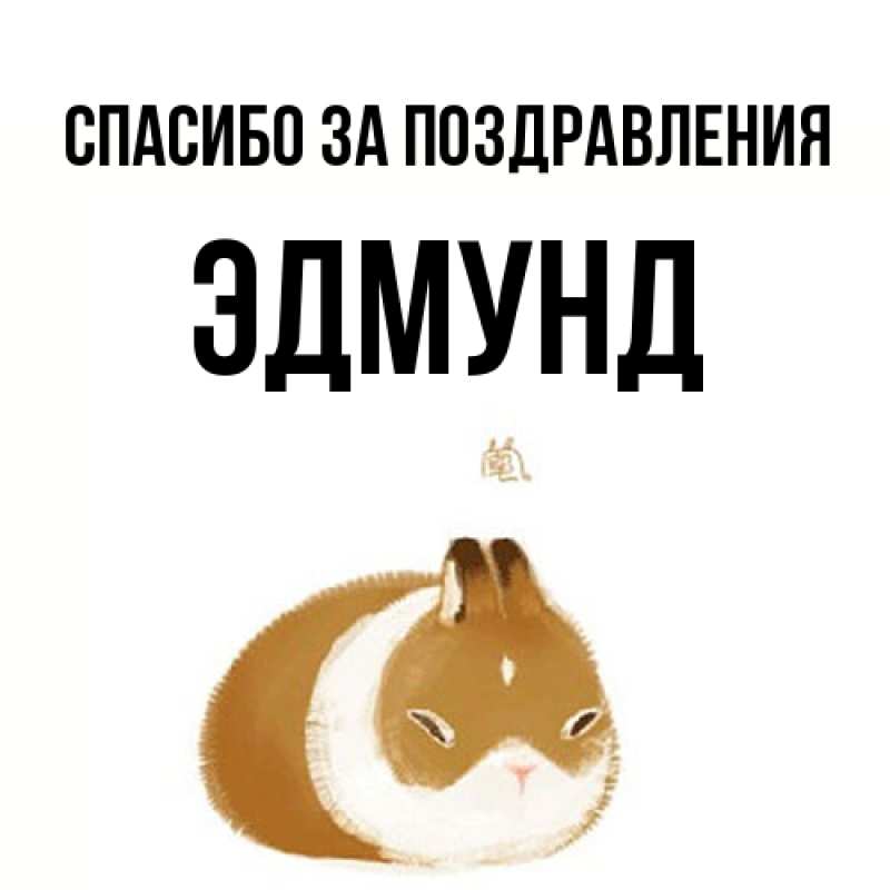 Картинка Спасибо за поздравления, Эдмунд